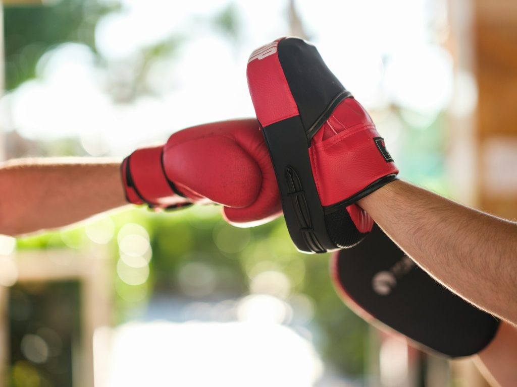 kickboksen met collega's